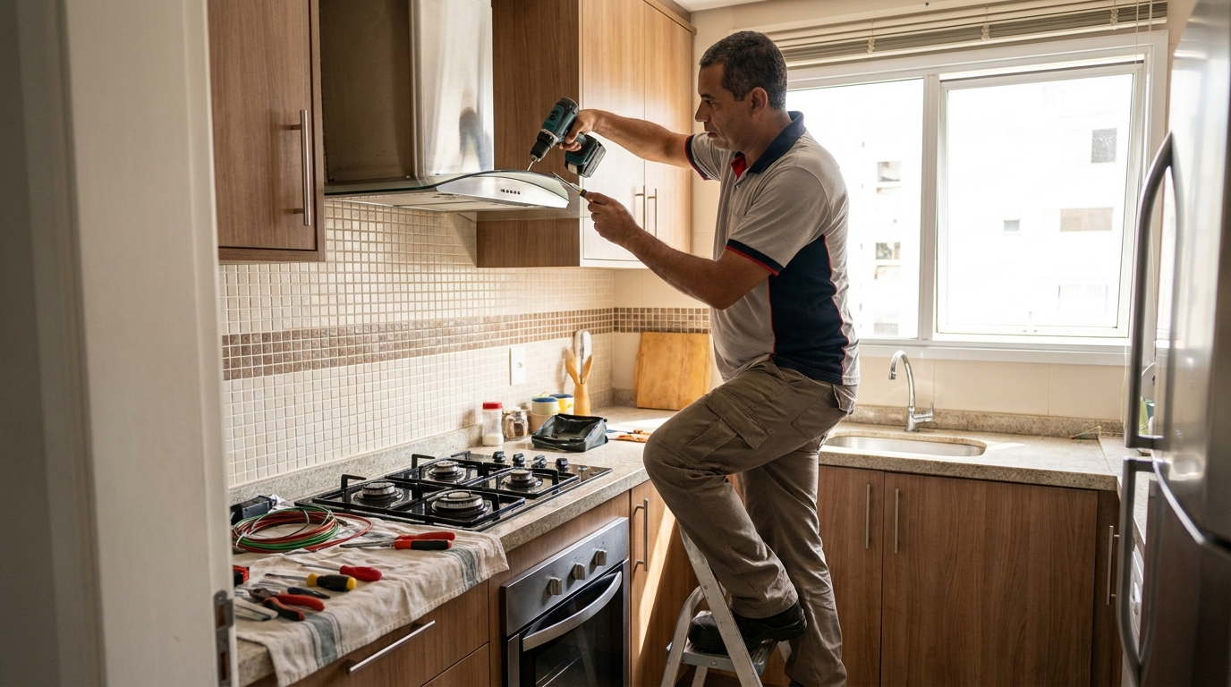 Instalação de Exaustor no Barbosa, Marília‑SP