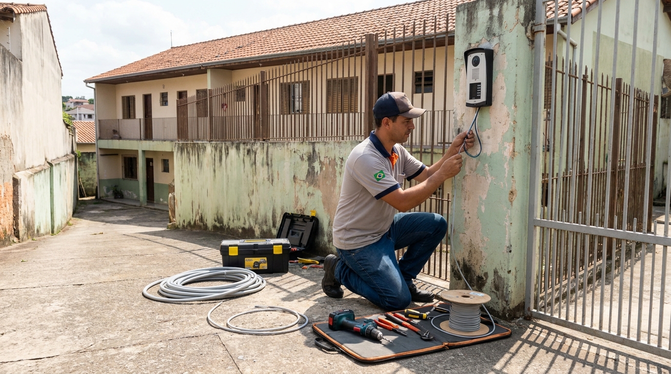 Instalação de Porteiro Eletrônico no Distrito Industrial, Marília‑SP