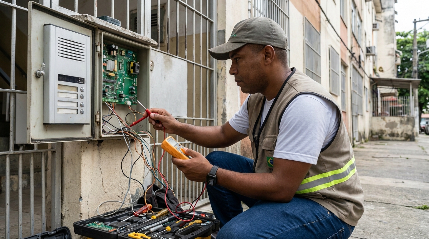 Reparo de Placa e Campainha no Jardim Bandeirantes, Marília‑SP