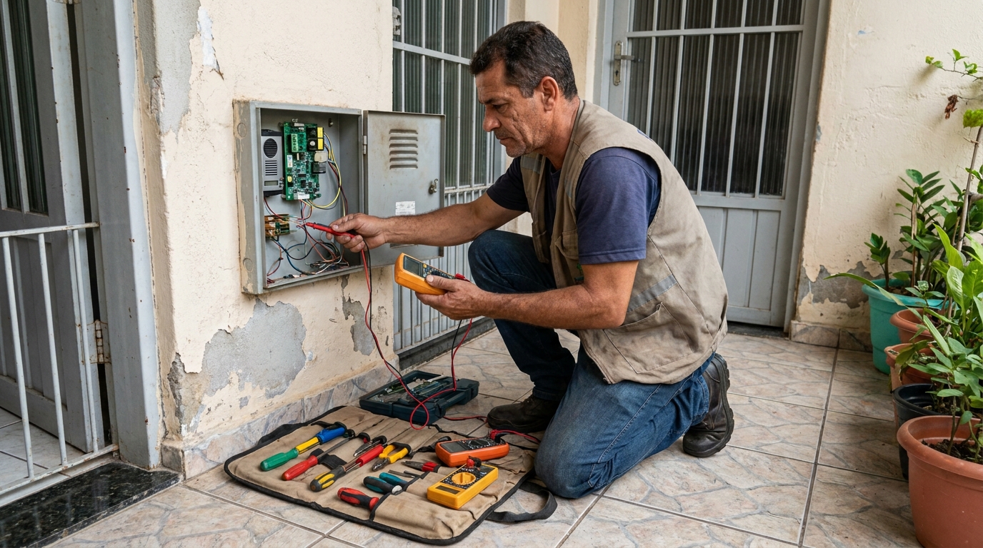 Troca de Fiação de Interfone no Jardim Bandeirantes, Marília‑SP