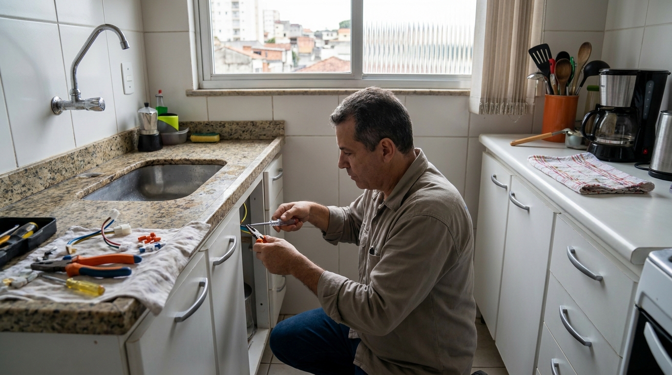 Troca de Torneira Elétrica na Villa Flora, Marília‑SP